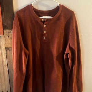 Burnt Orange Long Sleeve Henley